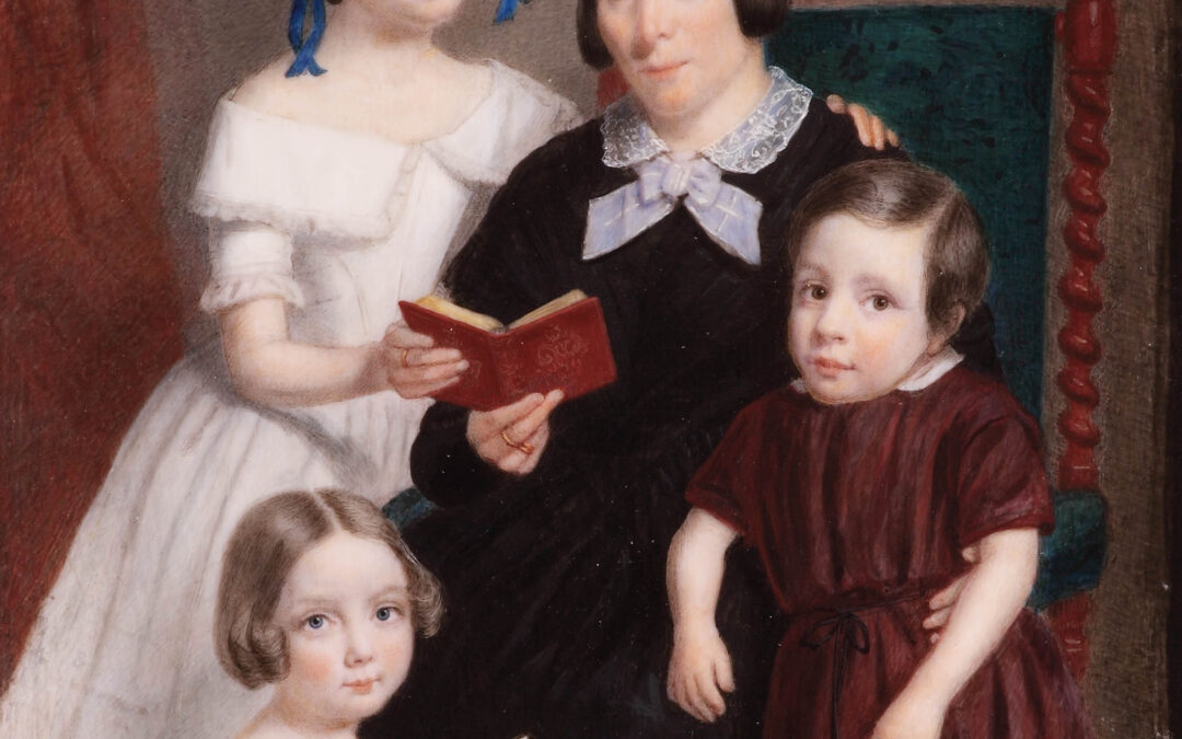 Familieportret van Pietje Sandberg née Baronesse de Vos van Steenwijk