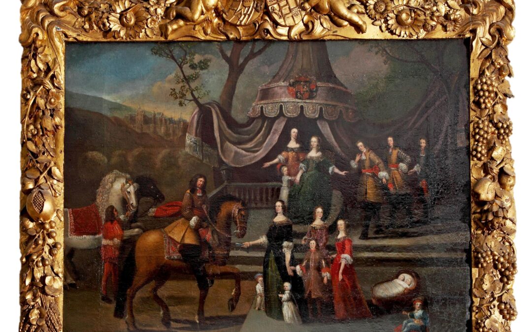 Familieportret van Johan Ludwig Wild und Rheingraf zu Salm Dhaun